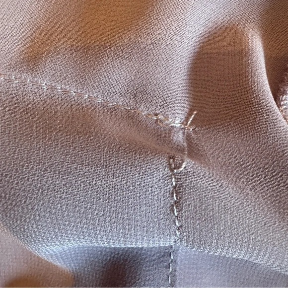 Silence + Noise Lilac High Low Sheer Utility Split Hem Button Up Blouse Sz L - Picture 3 of 16